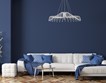 Modern living room with blue painted plasterboard | Featured image for plasterboard supplies product page.
